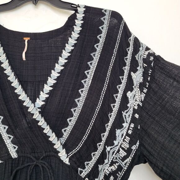 Free People Saffron Embroidered Tunic Size Medium - Picture 6 of 11
